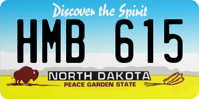 ND license plate HMB615
