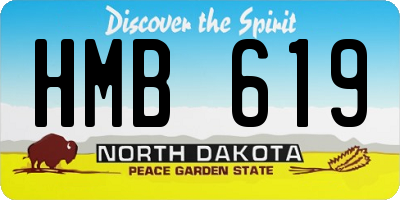 ND license plate HMB619