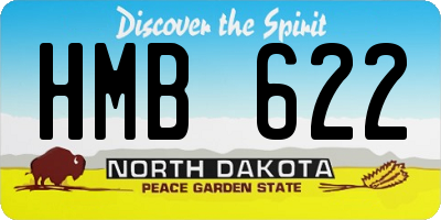 ND license plate HMB622