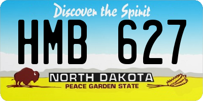 ND license plate HMB627