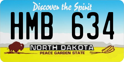 ND license plate HMB634