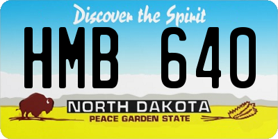 ND license plate HMB640