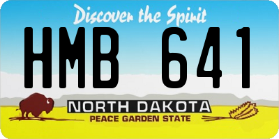 ND license plate HMB641