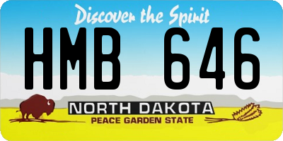 ND license plate HMB646