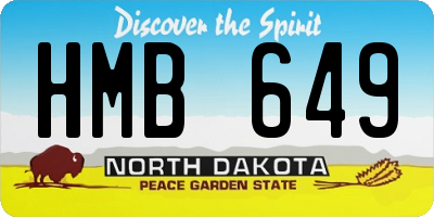 ND license plate HMB649