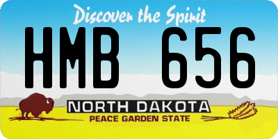 ND license plate HMB656