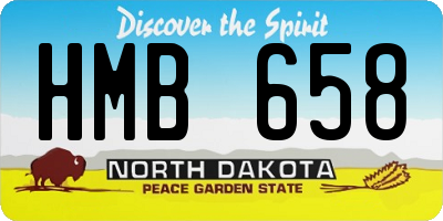 ND license plate HMB658