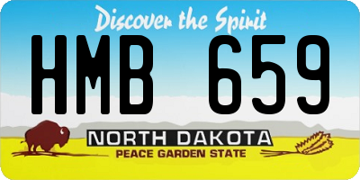 ND license plate HMB659