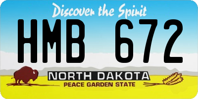 ND license plate HMB672