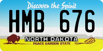 ND license plate HMB676