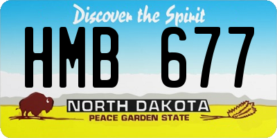 ND license plate HMB677