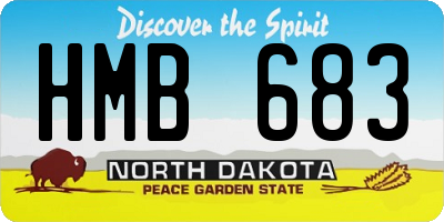 ND license plate HMB683