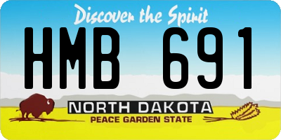 ND license plate HMB691