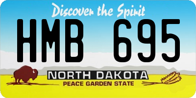ND license plate HMB695