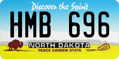ND license plate HMB696