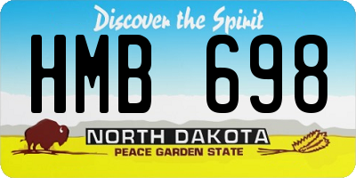 ND license plate HMB698