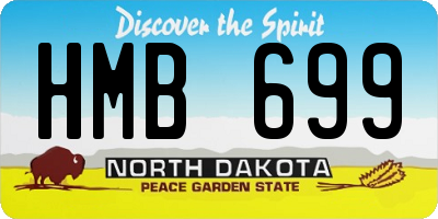 ND license plate HMB699
