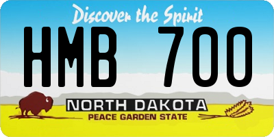 ND license plate HMB700