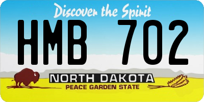 ND license plate HMB702