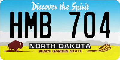 ND license plate HMB704
