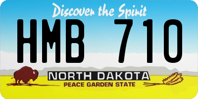 ND license plate HMB710