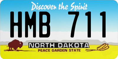 ND license plate HMB711