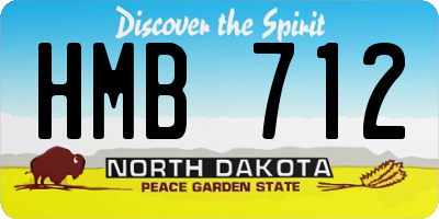 ND license plate HMB712
