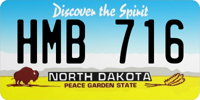 ND license plate HMB716