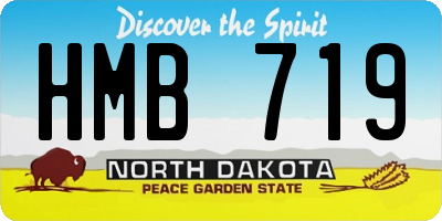 ND license plate HMB719
