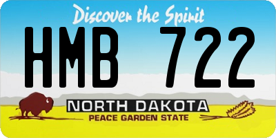 ND license plate HMB722