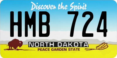 ND license plate HMB724