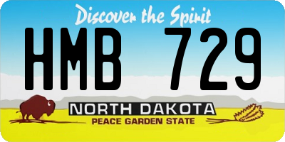 ND license plate HMB729