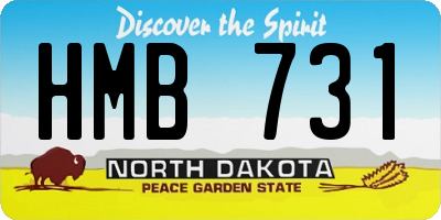 ND license plate HMB731
