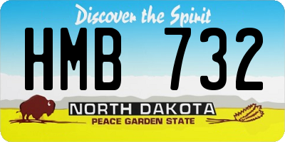ND license plate HMB732
