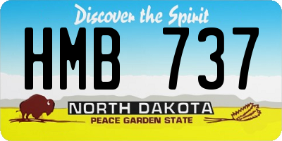 ND license plate HMB737
