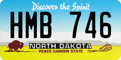 ND license plate HMB746
