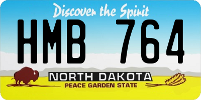 ND license plate HMB764