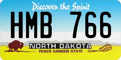 ND license plate HMB766