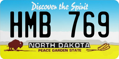 ND license plate HMB769