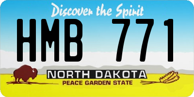 ND license plate HMB771