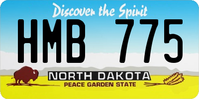 ND license plate HMB775