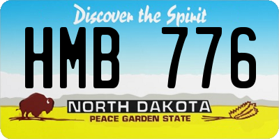 ND license plate HMB776