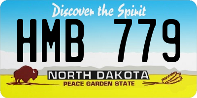 ND license plate HMB779