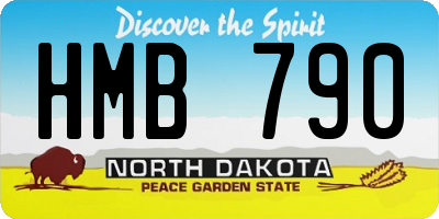 ND license plate HMB790