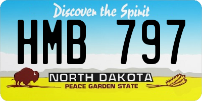 ND license plate HMB797