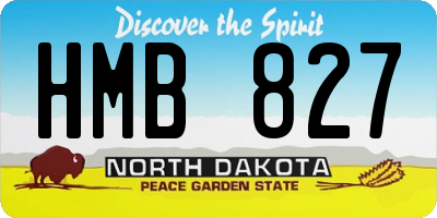 ND license plate HMB827