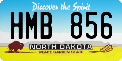 ND license plate HMB856