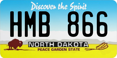 ND license plate HMB866
