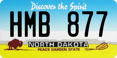 ND license plate HMB877