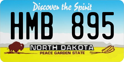 ND license plate HMB895